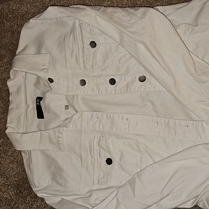 Kut from the Kloth white stretch jean jacket